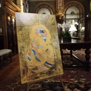 Un’opera di Marco Angelo Pepè in esposizione.